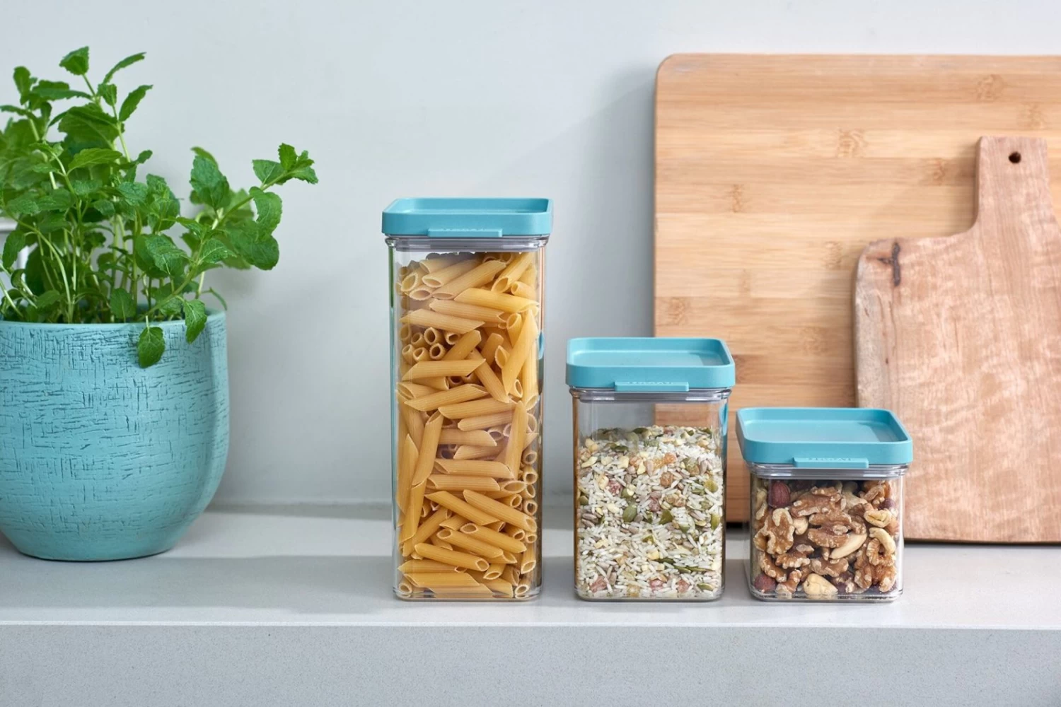 Mepal Bewaardoos Omnia Nordic White 3-Delig 4 Mepal Bewaardoos Omnia Nordic White 3-Delig - Afbeelding 2