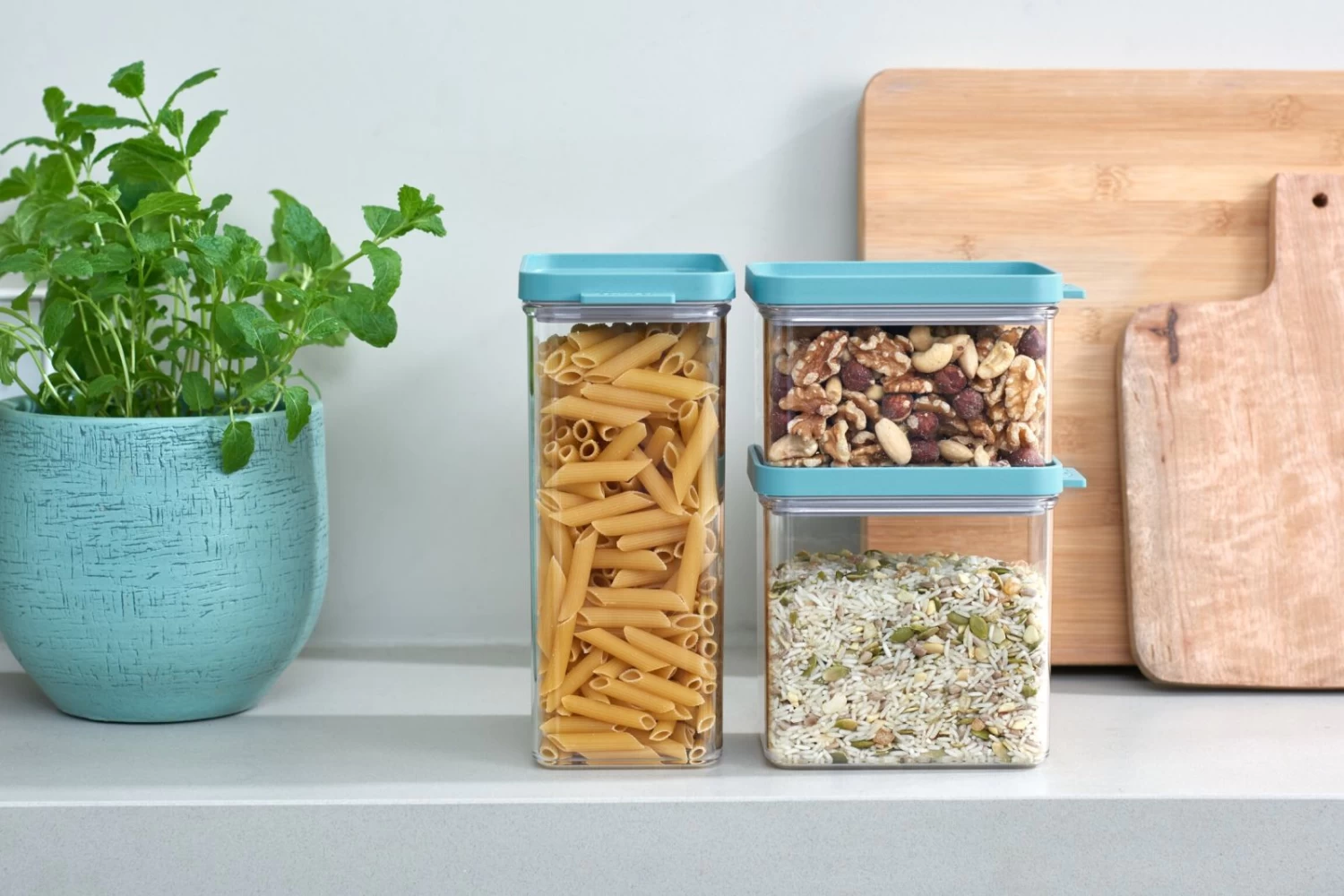 Mepal Bewaardoos Omnia Nordic White 3-Delig 5 Mepal Bewaardoos Omnia Nordic White 3-Delig - Afbeelding 3