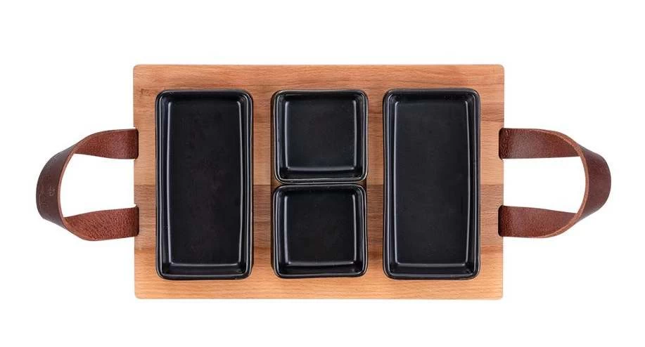 Bowls & Dishes Serveerplank / Tapasplank Streetfood 3-vaks Zwart - Medium 6 Bowls & Dishes Serveerplank / Tapasplank Streetfood 3-vaks Zwart - Medium - Afbeelding 4